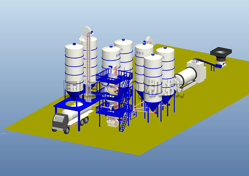 年產20-30萬噸干混砂漿攪拌站三維展示
